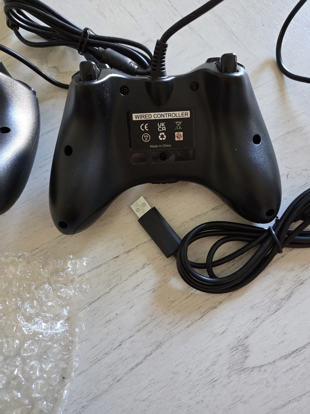 2 New Xbox 360 Wired controller Gamepad Controller for Xbox 360 - Black